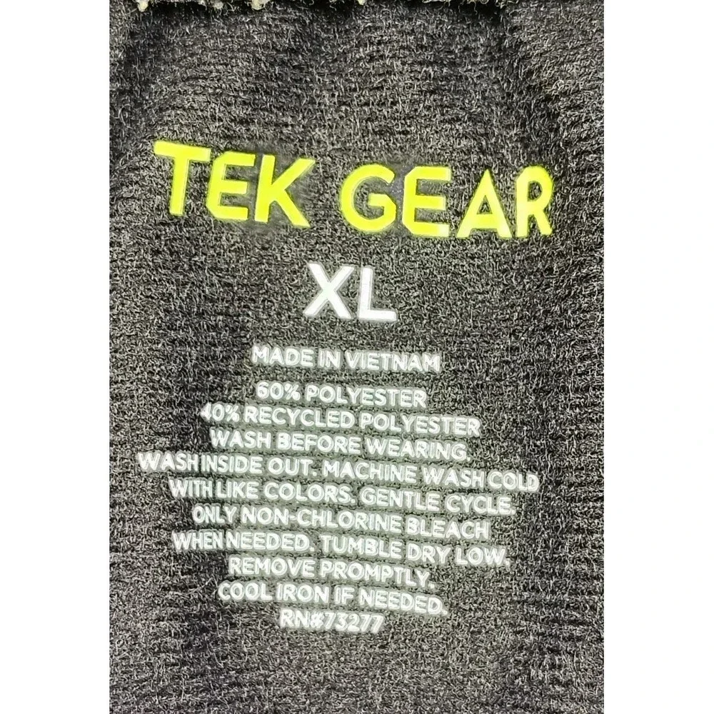Tek Gear Mens‎ Athletic Track Pants Elastic Drawstring  Pockets Size XL Black